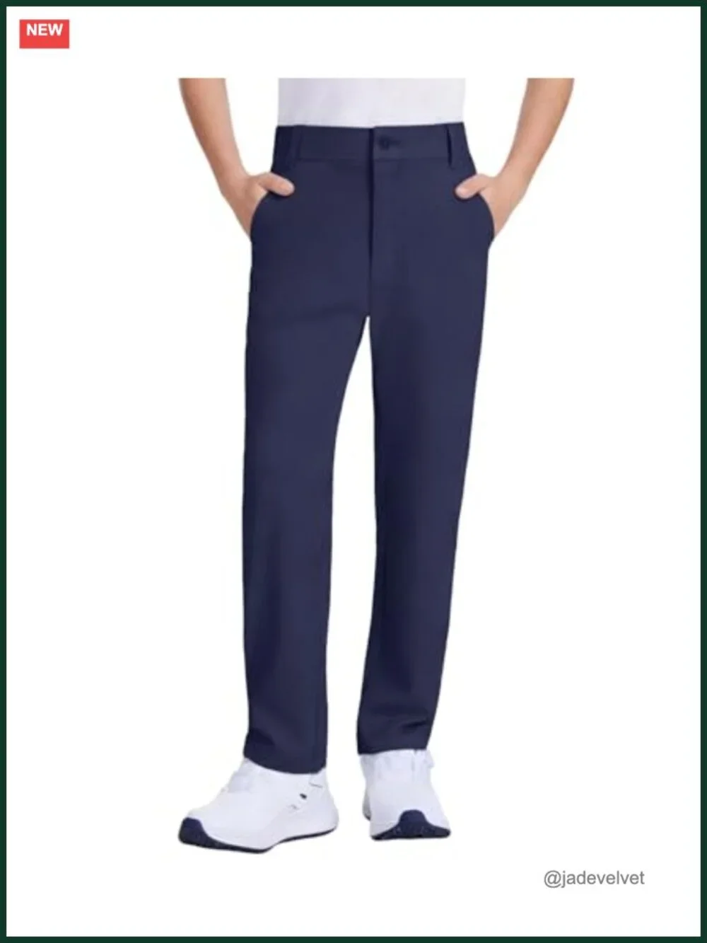 Boys Golf Pants Stretch Quick Dry School Uniform Dress Pants Performance Chino